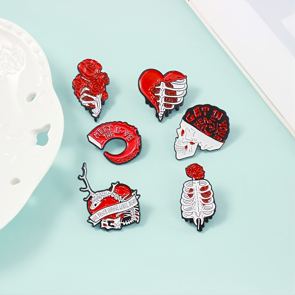 Skull Head Skull Heart Maxi Flower Tube Knit Emblem Women's Accessories